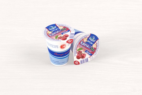 Yogurt "KREPYSH-AM" with "Cherry" flavor 1.5%