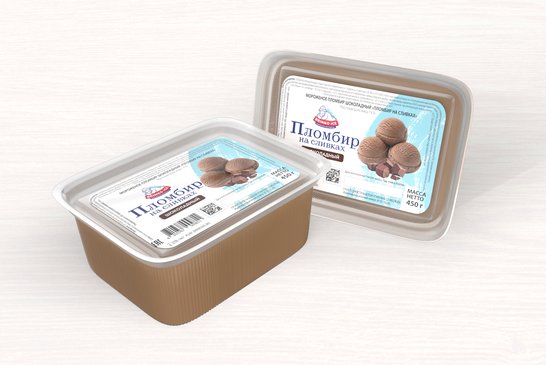 Chocolate plombiere Ice-Cream "Plombire na slivkakh"