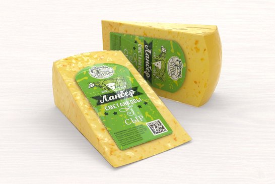 LANBER SOUR CREAM cheese 50% packaged segment