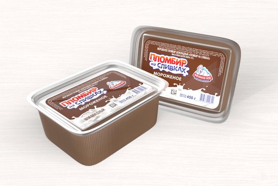 Chocolate plombiere Ice-Cream "Plombire na slivkakh"