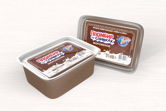 Chocolate plombiere Ice-Cream "Plombire na slivkakh"