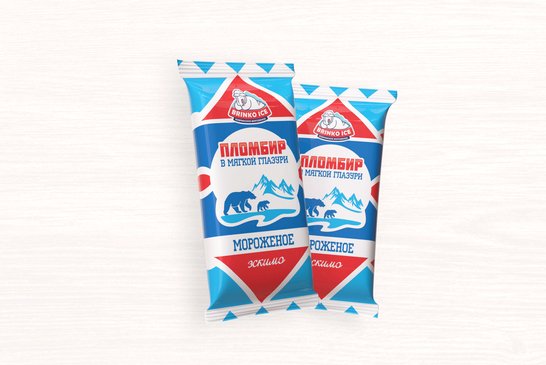 PLOMBIERE ICE-CREAM "PLOMBIR V MYAGKOY GLAZURI" WITH A VANILLA FLAVOR IN A COCOA GLAZE