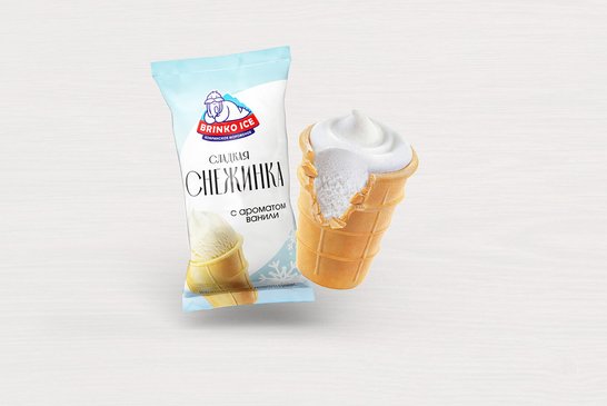 ICE-CREAM "SNEZHINKA" WITH A VANILLA FLAVOR